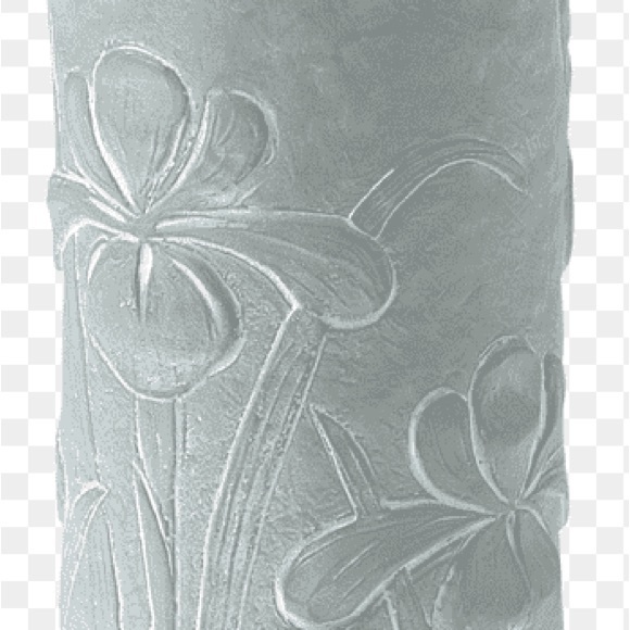 Isabel Bloom•Vintage 1999•Cast Concrete• Frosted Blue/Green•Iris Vase w/Insert🌼 - Picture 3 of 12